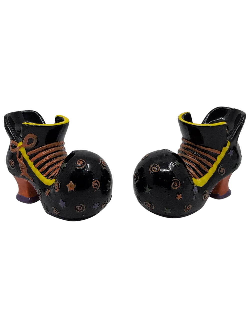 Crescent Enterprises Ceramic Candy Dish Cookie Jar Witch Shoes Vintage‎ 90s